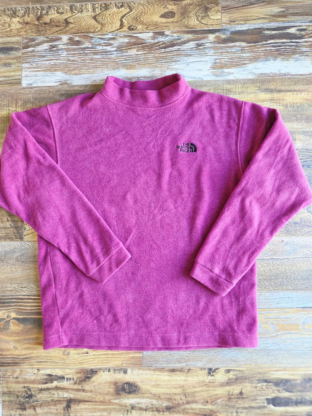 Vintage The North Face Made in USA Polartec Fleece Mockneck Sweater Pink